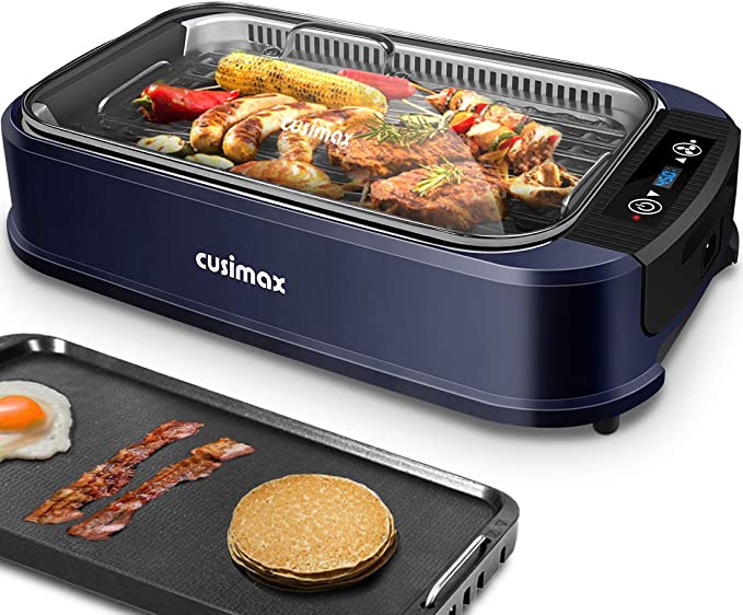 CUSIMAX Indoor Smokeless Electric Grill