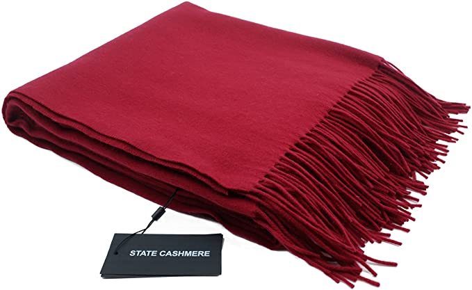 State Cashmere 100pc Pure Cashmere Throw Blanket